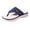 Blue, variant on Orthopedic Wedge Flip Flops for Woman 2026 Beach Stylish Casual Comfortable Leather Memory Foam Cushioned Arch Support Walking Backless Sandals Summer White Size 8