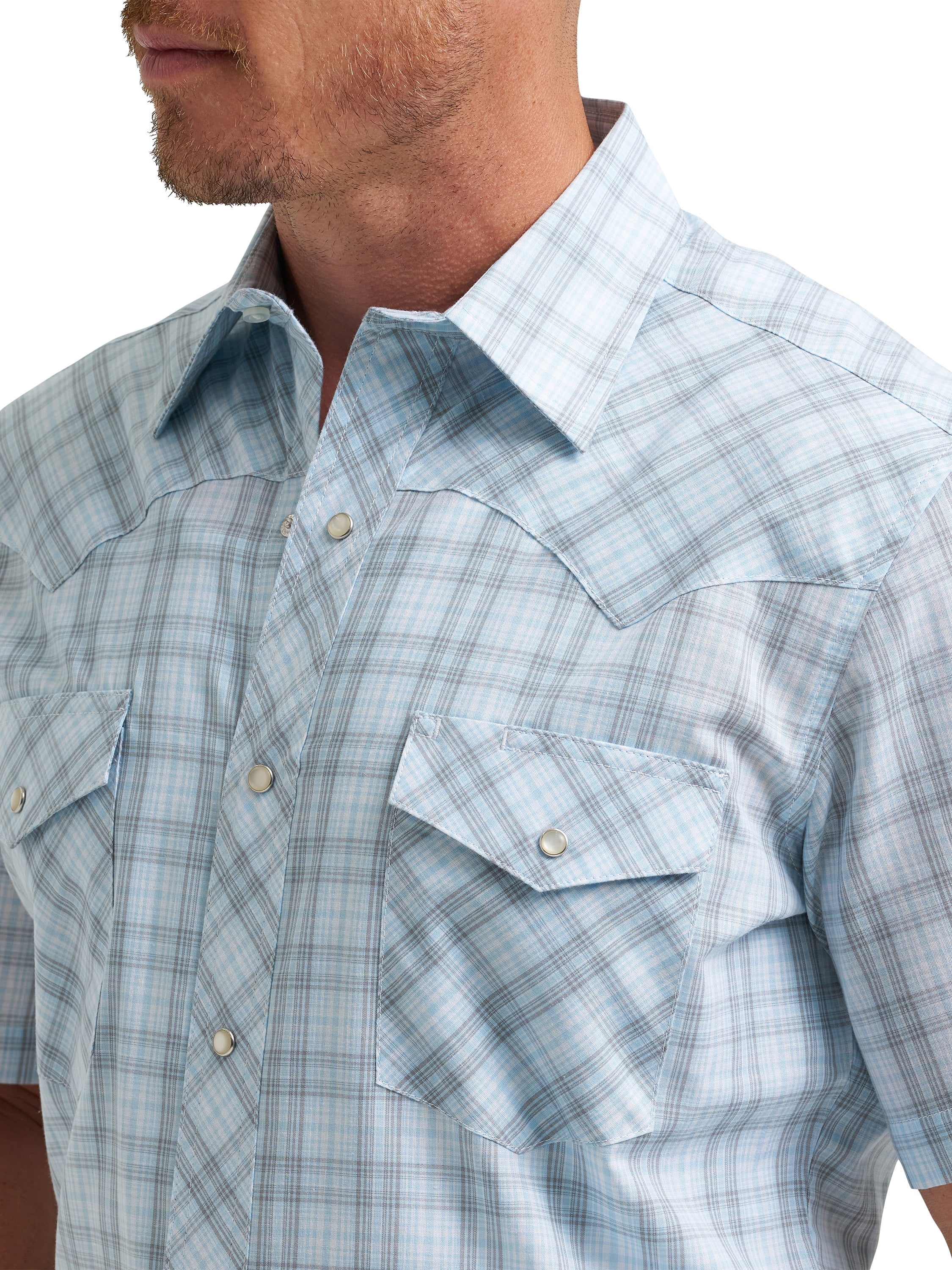 Wrangler® Men's and Big Men's Regular Fit Short Sleeve Western Shirt, Sizes S-5XL