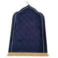 thumbnail image 4 of Islamic Prayer Rug Home Embossing Soft Worship Kneel Thick Prayer Carpet Mat blue gray, 4 of 8