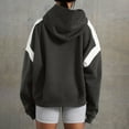 thumbnail image 3 of IDOPIP Womens Oversized Hoodies Fleece Sweatshirts Colour Block Panelling Long Sleeve Sweaters Pullover Tops, 3 of 5