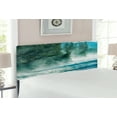 thumbnail image 2 of Yellowstone Headboard, Fog on Yellowstone River Alpine Trees by the Bank Wilderness Waterscape Picture, Upholstered Decorative Metal Bed Headboard with Memory Foam, Full Size, Green Blue, by Ambesonne, 2 of 4