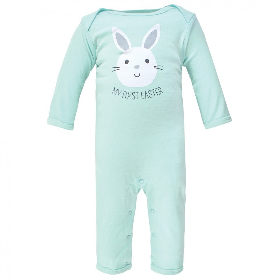 Hudson Baby Unisex Baby Cotton Coveralls, Valentine Easter, 9-12 Months