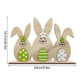 thumbnail image 2 of Set de madera de Pascua con figuritas de huevos y conejitos de colores para decorar tu hogar en estas fiestas, 2 of 4