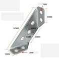thumbnail image 4 of Vwrxbz Stainless Steel Corner Bracket 3-Sided Fixed Trapezoidal Cabinet Support 12 Pack, 4 of 8