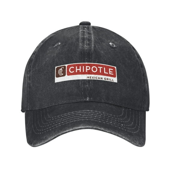 Chipotle Mexican Grill Logo Unisex Adult Washed Denim Cotton Sport Outdoor Baseball Cap Adjustable Cowboy Baseball Hat