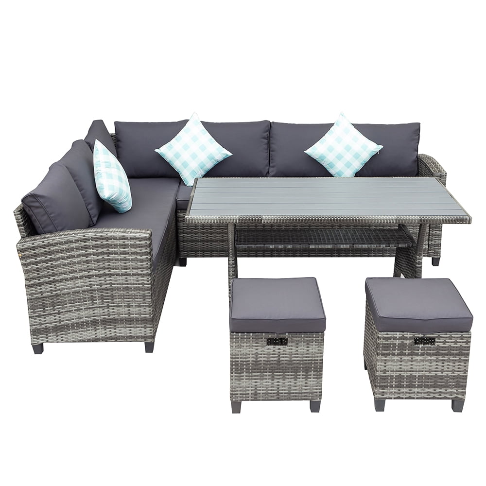 Outdoor Patio Sectional Sofa Sets All Weather 5 Pieces Patio
