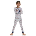 thumbnail image 4 of Cudlie Boys’ 4-Piece Pajama Set, Cotton Blend Sleepwear, 2 Tops & 2 Bottoms – Sizes 12M–5T, 4 of 9