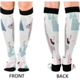 thumbnail image 2 of GZHJMY Alpaca Compression Socks, Women Men Long Stocking (20-30mmHg), Travel Knee High Stockings for Athletic Sports,Running,Cycling,Nursing, 2 of 7