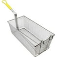 thumbnail image 4 of Truecraftware – 17" x 8" x 5-3/4" Rectangular Deep Fry Basket with Hook Heavy Duty Nickel Plated Iron with Yellow Coated Handle -  Kitchen Frying Chips Fish Sausages, 4 of 5