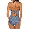 thumbnail image 6 of One Piece Swimsuit Women Tummy Control - V Neck Paisley Pattern No.9064 Halter Swim Suits for Women 2025, Padded Full Coverage Bathing Swim Suit for Women, 6 of 7