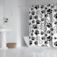 thumbnail image 2 of Pet Paw Print and Bone Shower Curtain 84"x72" ,Bathroom Decorative Shower Curtains Set with 12 Hooks,Modern Waterproof Washable Shower Curtain, 2 of 6