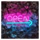 thumbnail image 1 of Letrero De Neón LED"OPEN"Para Negocios, Tiendas, Bares, Cafeterías Y Restaurantes. Decoración De Pared 25x12cm, 1 of 5