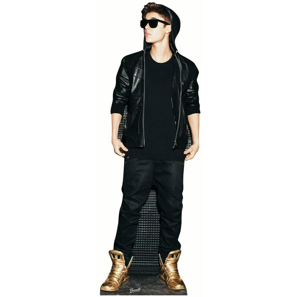 Star Cutouts Justin Bieber Gold Shoes Cardboard Cutout