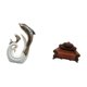 thumbnail image 5 of Estatua moderna abstracta de delfín de cerámica para sofá, sillón, mesa de centro, soporte de TV, chimenea, oficina, sala de estar o mesa auxiliar. Id, 5 of 8