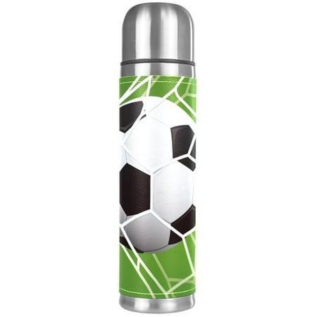 

Football Goal Soccer Sport Pattern Premium Insulated Water Bottle - Water Mug with Food-Grade PP Vacuum Insulated Leak-proof BPA-Free