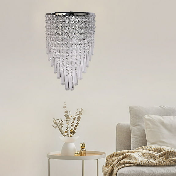 110V 60W Silver Crystal Wall Light Sconce LED Bedroom Lamp Hallway Lighting Fixture
