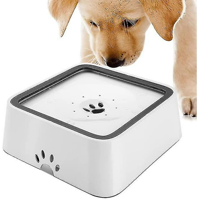 Cuenco de agua flotante para perros y gatos con filtros, cuenco de agua para gatos antidesbordamiento, dispensador lento para vehículos, fuente de agua para mascotas Abs antideslizante 2l kaili Sencillez