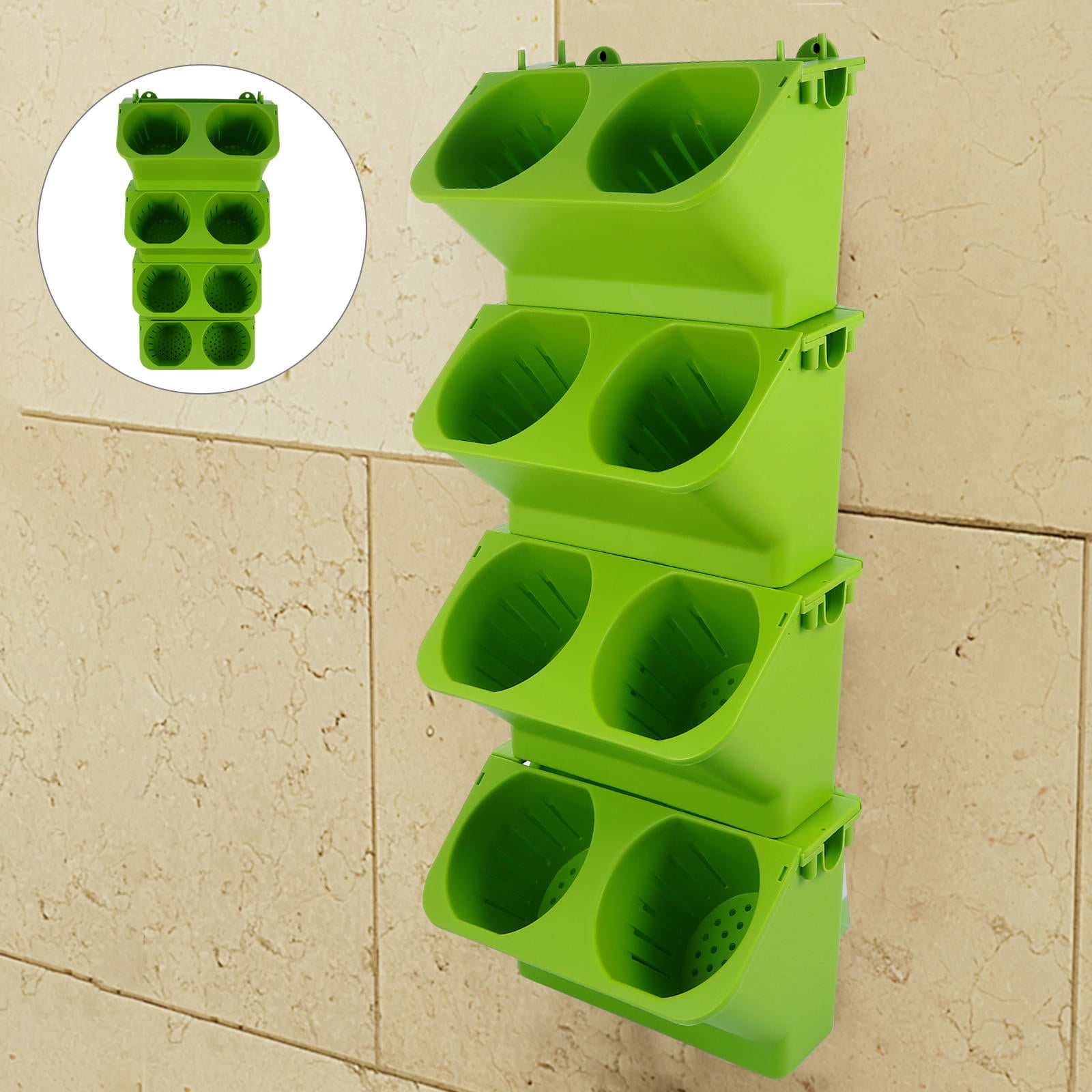 WRISTBIQUE 4Pcs Creative Wall Planter Pots with Self Watering for Vertical Gardening 9.4X5.9X5.1in