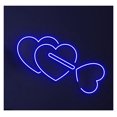 thumbnail image 1 of Letrero De Neón LED Con Forma Corazón Y Flecha, Dos Corazones, Amor, Decoración Pared, Boda, Pareja, Dormitorio, Guardería 45cm, 1 of 2