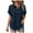 Z3-Dark Blue, variant on vigerkar Womens Summer Tops Dressy Casual Blouse Top Ruffled Short Sleeve Button Down Striped Shirt Green, L