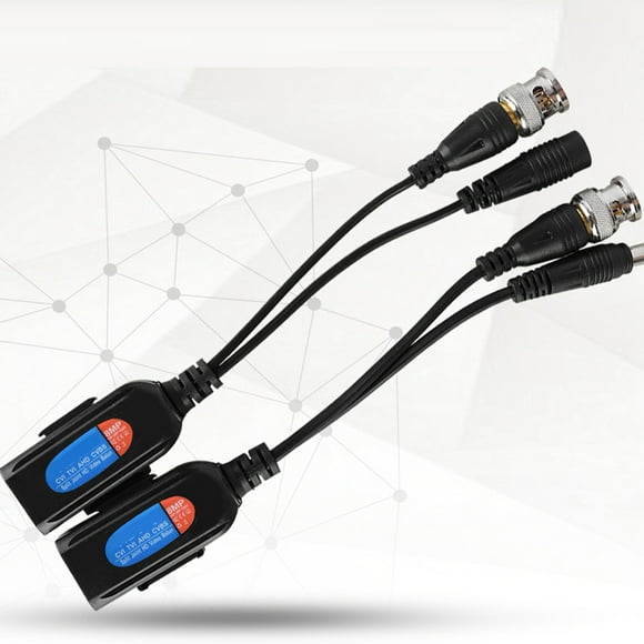 Analog To Ip Camera Converter, Video Balun Passive Video Balun Passive CCTV Power Video Audio Balun Transceiver With Power Indicator For HDCVI HDTVI AHD Analog