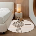 thumbnail image 2 of Rustic Windmill Round Area Rug 8Ft Washable Large Circle Rugs for Living Room Dorm, Vintage Country Farmhouse Wooden Grain Non-Slip Carpet Floor Mats Indoor Outdoor Carpet Runner Aesthetic Home Decor, 2 of 8