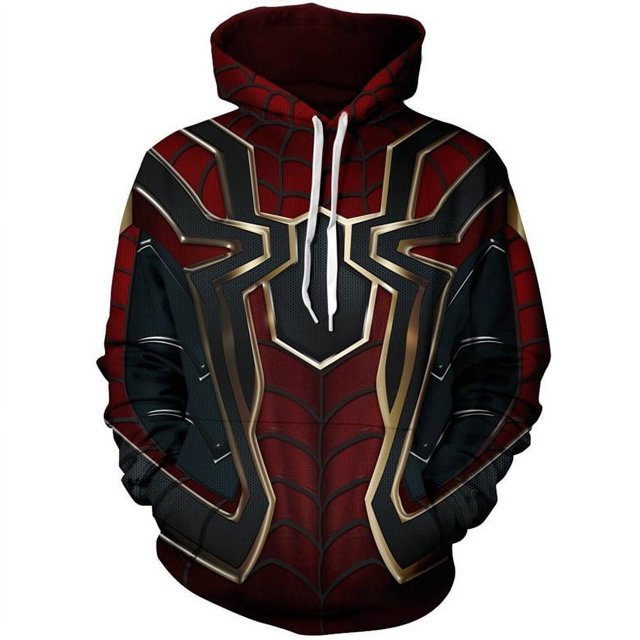 Printemps et Automne Impression Numérique 3D Cosplay Animation Cardigan à Fermeture Éclair Chandail à Capuchon Vêtements de Douleur