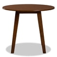 thumbnail image 2 of Baxton Studio Ela Modern and Contemporary Walnut Brown Finished 35-Inch-Wide Round Wood Dining Table, 2 of 5