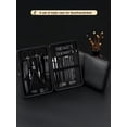 thumbnail image 2 of 24-Piece Premium Manicure Pedicure Set, Professional Stainless Steel Nail Clipper Kit with Luxurious Black Travel Case, Complete Grooming Tools for Men & Women, Salon-Quality Nail Care at Home, 2 of 24