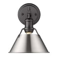 thumbnail image 3 of Yep by Golden Lighting Orwell 1-light Vanity in Matte Black and Pewter shade, 3 of 3