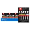 (16 pack) FATTY Mini Meat Sticks, Made with Grass Fed Beef, Pork Raised Without Antibiotics, 7g Protein Per Stick, Original Minis, Father's Day Snack Gift for Dad, 1 oz. Snack Size (Pack of 5)