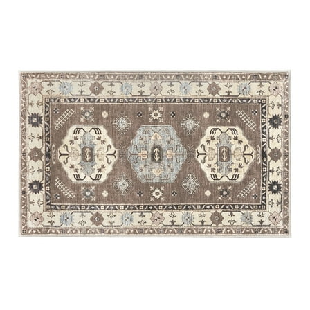 My Magic Carpet 3'x5' Machine Washable Non-Slip Kitchen Entryway Area Rug - Shary Coffee Brown