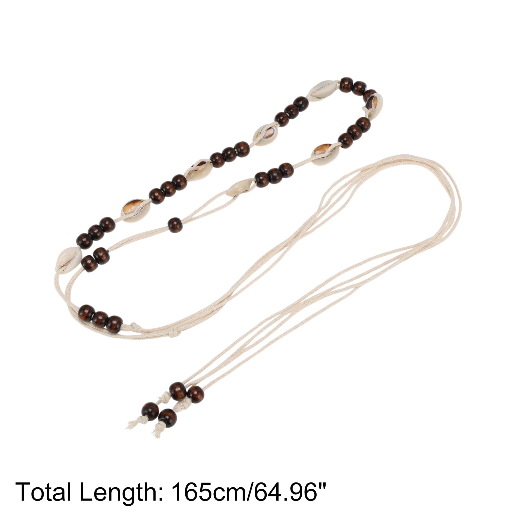 Unique Bargains Hand-woven Handmade Cord Belt 1 Pc Beige, Deep Brown