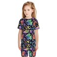thumbnail image 5 of Balery Colorful Animals Conjunto de Pijama Infantil de Manga Corta con Estampado – Ropa de Dormir de Algodón Suave-3X-Large, 5 of 5