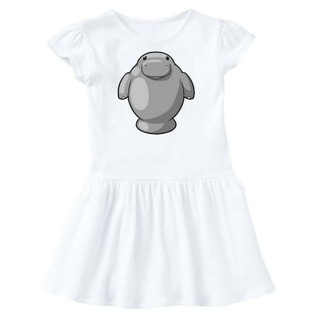 

Inktastic Cute Kawaii Manatee Gift Toddler Girl Dress