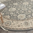 thumbnail image 3 of Nourison Living Treasures 94" Round Wool Indoor Rug in Gray-Ivory, 3 of 9