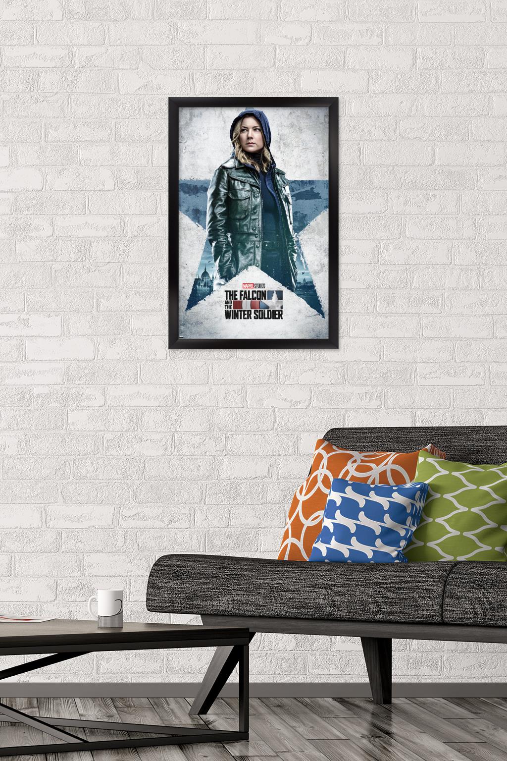 Marvel Falcon and Winter Soldier - Sharon Carter One Sheet Wall Poster, 14.725" x 22.375", Framed