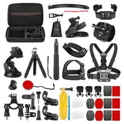 Neewer Action Camera Accessory Kit,50-in-1 Action Camera Accessories Compatible with GoPro Hero9/Hero8/Hero7, GoPro Max, GoPro Fusion, Insta360, DJI Osmo Action, APEMAN, AKASO, Campark, SJCAM