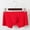 Red, variant on EGNMCR Women's Cotton Underwear, High Waist Breathable Briefs, Soft Underpants, Ladies Stretch Panties Men's Pure Color Ice Silk Seamles Underwear Fashionable Underwear Women Underwear