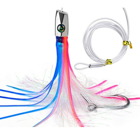 Appât de Traîne 22 Cm/85 g Pieuvre Leurre Souple Pêche en Mer Bateau Appât de Pêche B