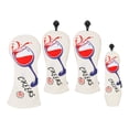 thumbnail image 3 of 4 fundas de cabeza de golf para palos de golf, funda de madera de golf con etiqueta de número intercambiable, protector impermeable para equipo de Copa Blanca DYNWAVEMX Cubierta de la cabeza del palo de golf, 3 of 8