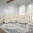 thumbnail image 2 of Coventry 87W L Shaped Sectional Couch in Cream Herringbone Fabric, 2 of 11