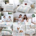 thumbnail image 5 of 3 Piece Colorful Striped Duvet Cover Set California King, Microfiber Comforter/Quilt Cover with Corner Ties and 2 Pillowcases, Rainbow Color Stripes All Season Soft Bedding with Zipper Closure, 5 of 8