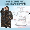 thumbnail image 4 of Oversized Wearable Blanket Hoodie,Spooky Halloween Pattern Sherpa Blanket Hoodie with Super Pockets,Super Warm Fuzzy Pullover for Women & Men, 4 of 6
