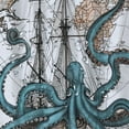 thumbnail image 5 of Orinice  36 Inch Stall Anime Nautical Octopus Shower Curtain Half Kraken Ocean Landscape Sea Cool Sailboat Ship Bathroom Waterproof Fabric Polyester Accessories 60x72, 5 of 7