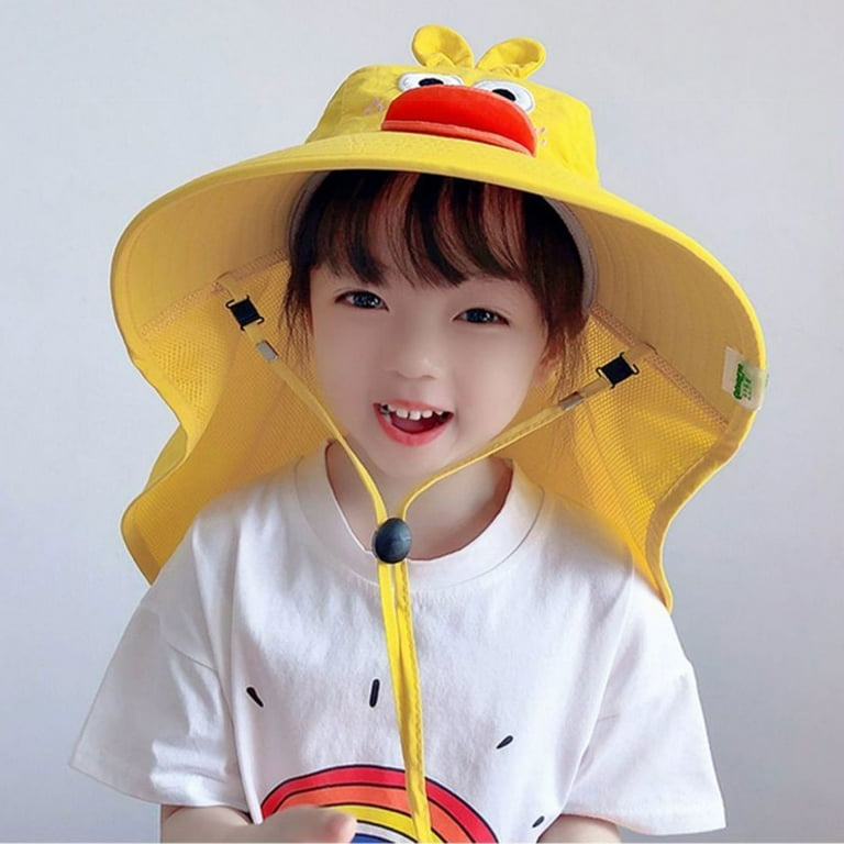 Pon Pon Infant Toddler Summer UV Protection Bucket Hat, SPF 50+