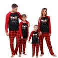 thumbnail image 5 of Family Christmas Pajamas Matching Sets – Red & Black Plaid Long Sleeve Shirt and Pants Outfit with Wine Glass Santa Hat Print, Holiday Xmas PJs for Couples, Adults, Teens, Christmas Eve Sleepwear, 5 of 7