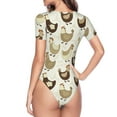 thumbnail image 4 of Naloa Funny Chicken Women's Short-Sleeved Onesie, One-Piece Swimsuit for Parties, dates, clubs - XX-Large, 4 of 9