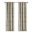 thumbnail image 2 of Amelia Knitted Jacquard Paisley Total Blackout Grommet Top Curtain Panel, 2 of 5