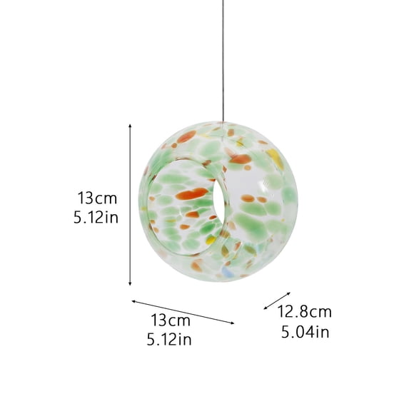 Mangeoire pour Colibris en Verre Teinté Décoration de Jardin Circulaire Suspendue Extérieure